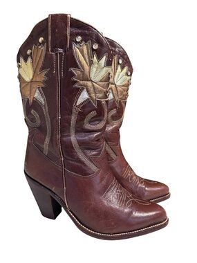 Vintage Tony Mora x Beverly Feldman Embroidered Western Cowboy Boots - 6.5